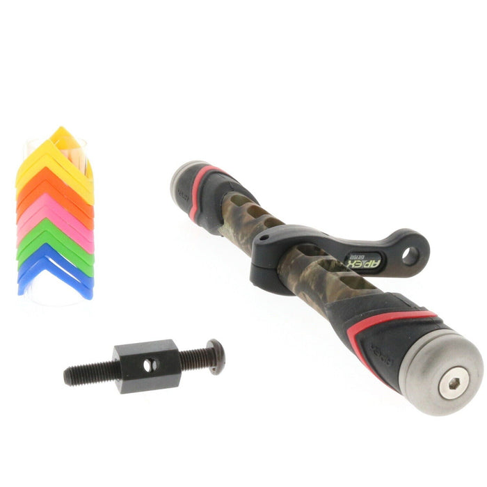 Apex Gear #AG827L 10" Carbon Core Offset Bow Stabilizer with Tuning Weights