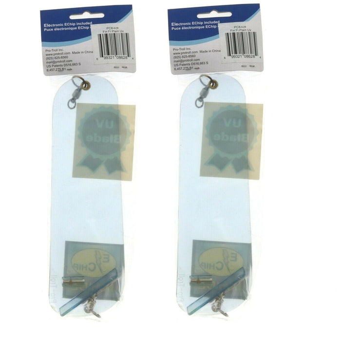 Pro-Troll #PC8-628 ProChip 8 Flasher Agitator Fin Fl Plain UV ~ 2-Pack