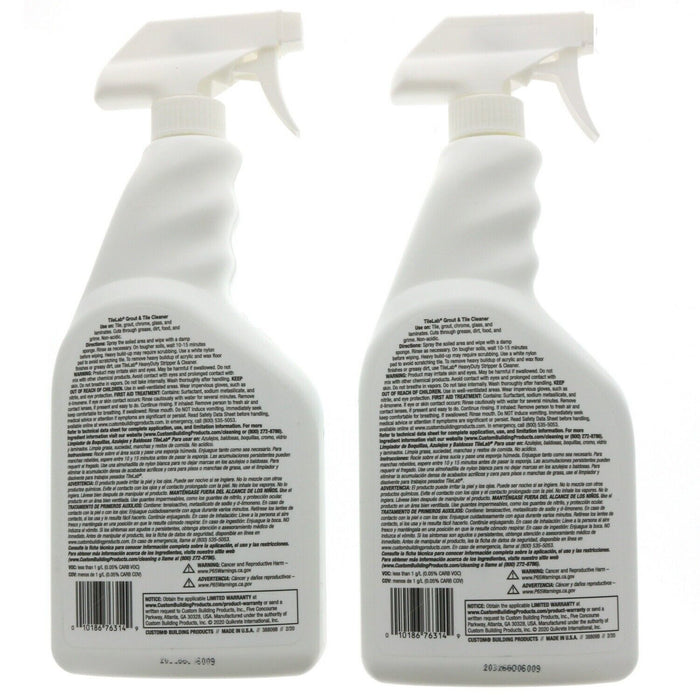 TileLab Grout & Tile Cleaner Spray Non-Acidic 32oz ~ 2-Pack