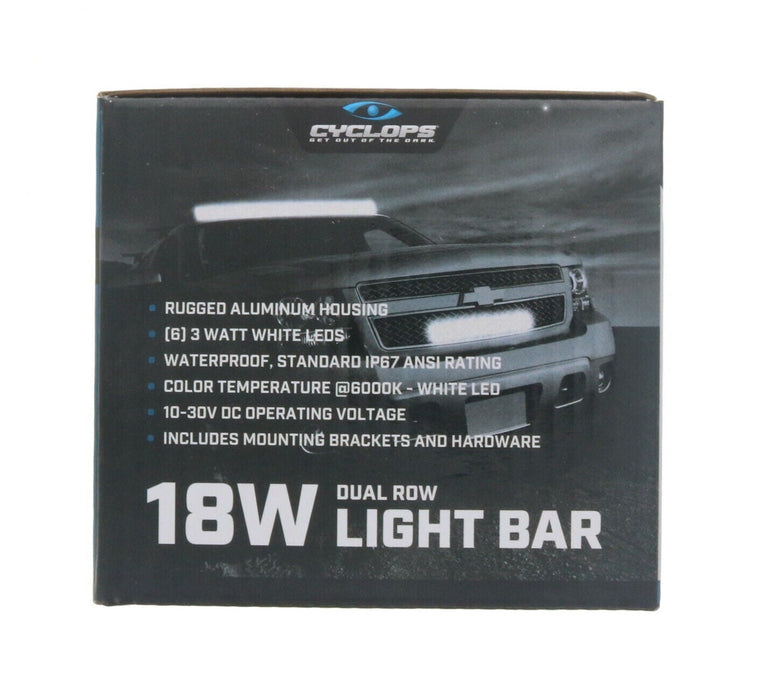 Cyclops #CYC-LBDR18-BM 18W Dual Row Light Bar C3B Series