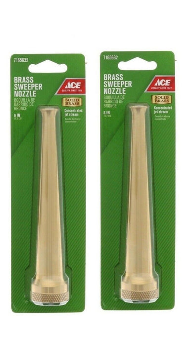 Ace Hardware #7165632 Hose Sweeper Nozzle 6" Brass ~ 2-Pack