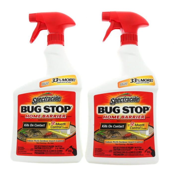 Spectracide #HG-96427 Bug Stop Home Barrier Insect Control Spray Indoor Outdoor~ 2-Pack