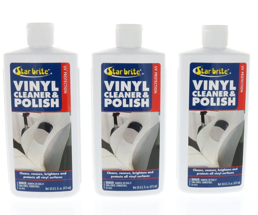 Star Brite #91016 Boat Auto Vinyl Cleaner Polish and Protectant ~ 3-Pack