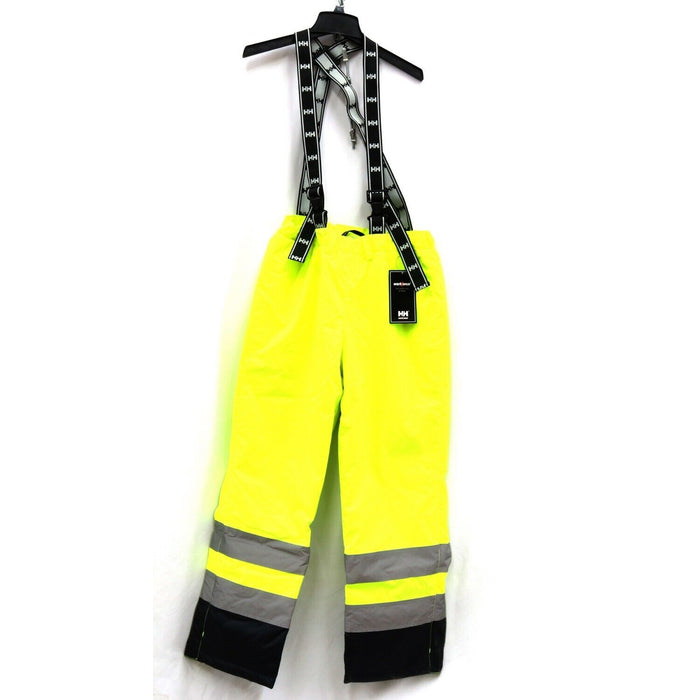 Helly Hansen #70445 Hi-Vis Work Wear Pants Suspender Waterproof ~ Size Medium