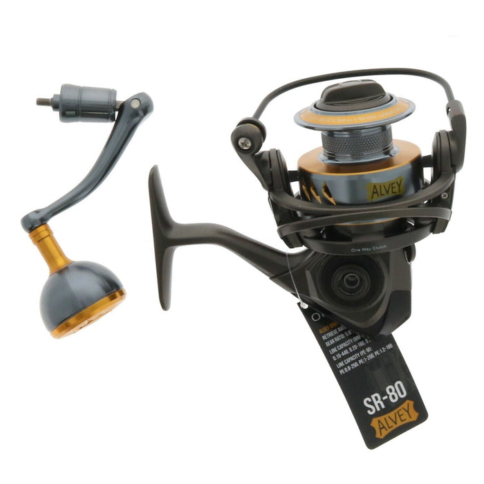 Alvey #SR-80 Orbiter Spinning Fishing Reel Left / Right Hand 5.8:1