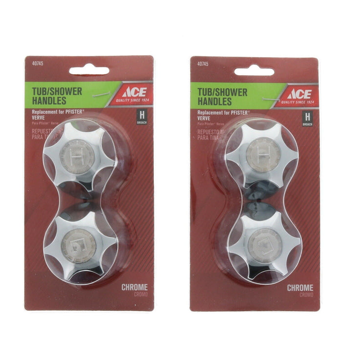 Ace Hardware #40745 Chrome Tub Shower Handle Knobs Home RV Camper ~ 2-Pack