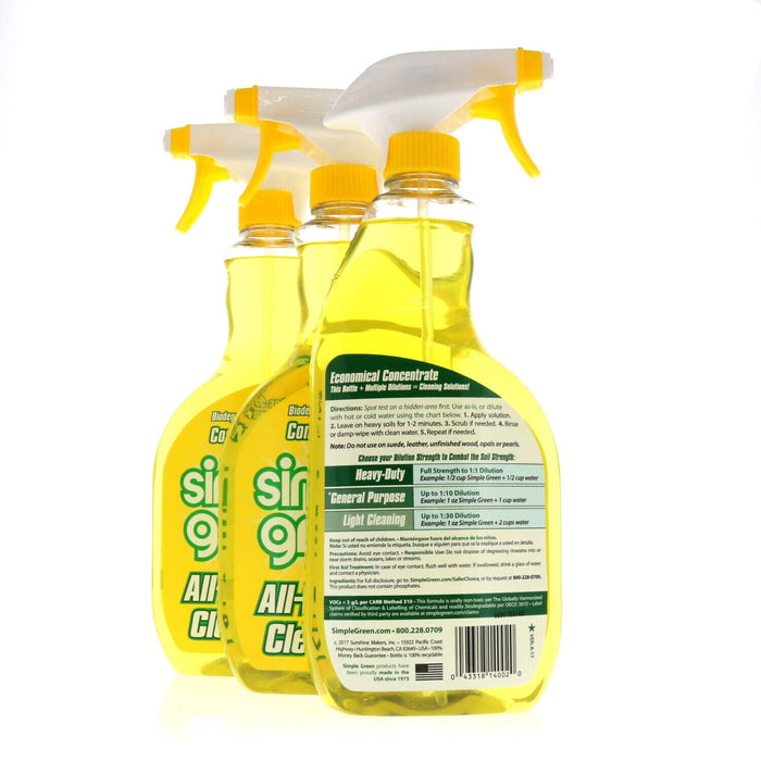 Simple Green Non-Toxic All-Purpose Cleaning Spray Lemon 24oz ~ 3-Pack