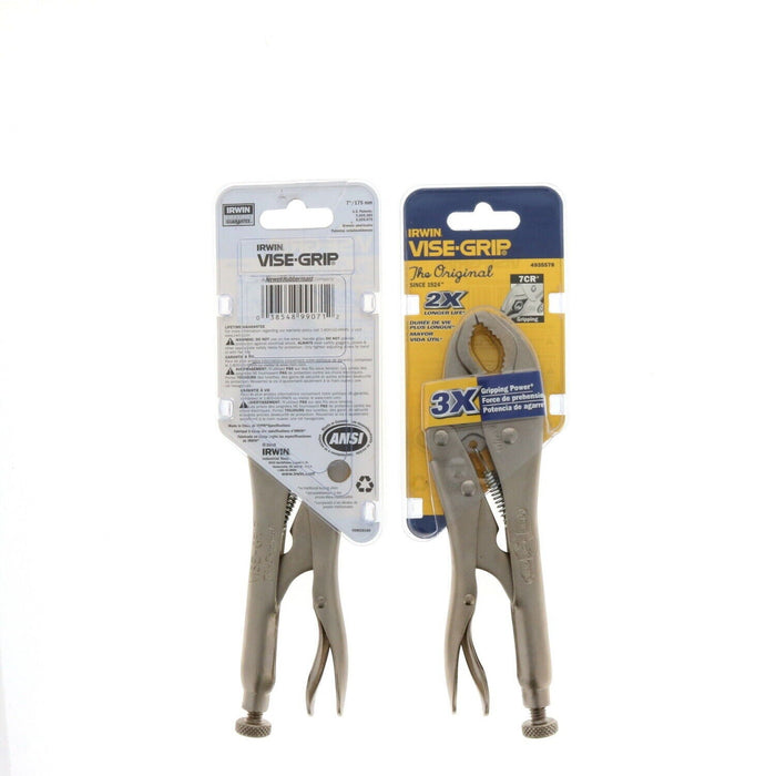 Irwin  #IW-4935578   7" Gripping Locking Pliers Vise-Grip ~ 2-Pair