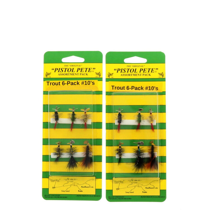 Pistol Pete #10 Trout Fly Fishing Flies ~ 2-Pack ~ 12 Flies Total