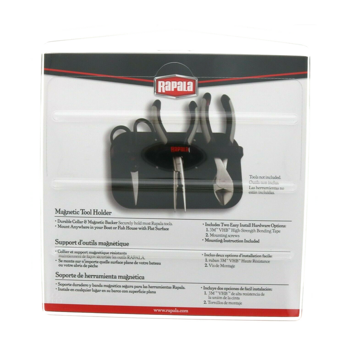 Rapala #MTH3 Magnetic Tool Holder Three Place Black Fishing