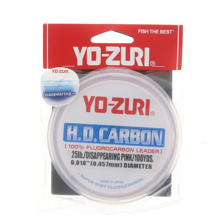 Yo-Zuri #HD25LBDP100SPL Fluorocarbon Fishing Leader Line 25lb 100yds Pink