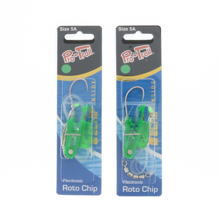 Pro-Troll #2306 Electronic Roto Chip Bait Holder Green ~ 2-Pack