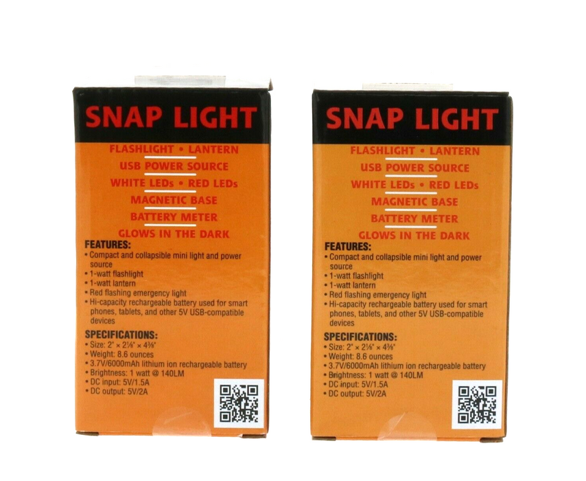 Aervoe #7805 Snap Light Combination Lantern Flashlight Camping ~ 2-Pack