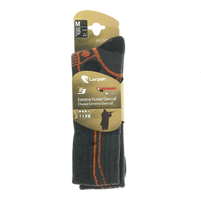 Lorpen #H3HO-5427 Unisex T3 Heavy Hunter Over Calf Charcoal Medium Socks