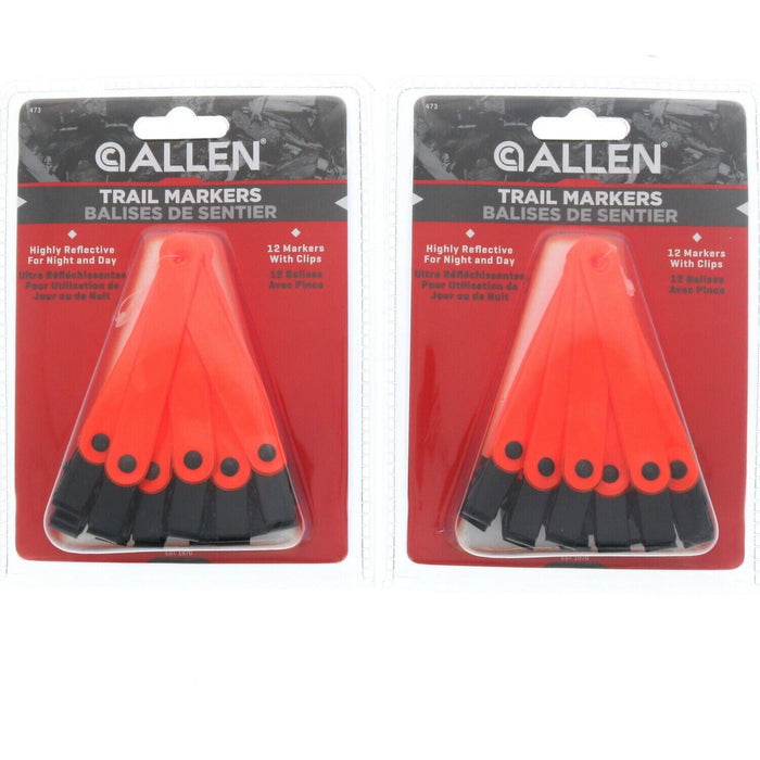 Allen #473 Reflective Trail Markers With Clips ~ 2-Pack ~ 24 Markers Total