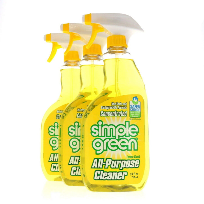 Simple Green Non-Toxic All-Purpose Cleaning Spray Lemon 24oz ~ 3-Pack