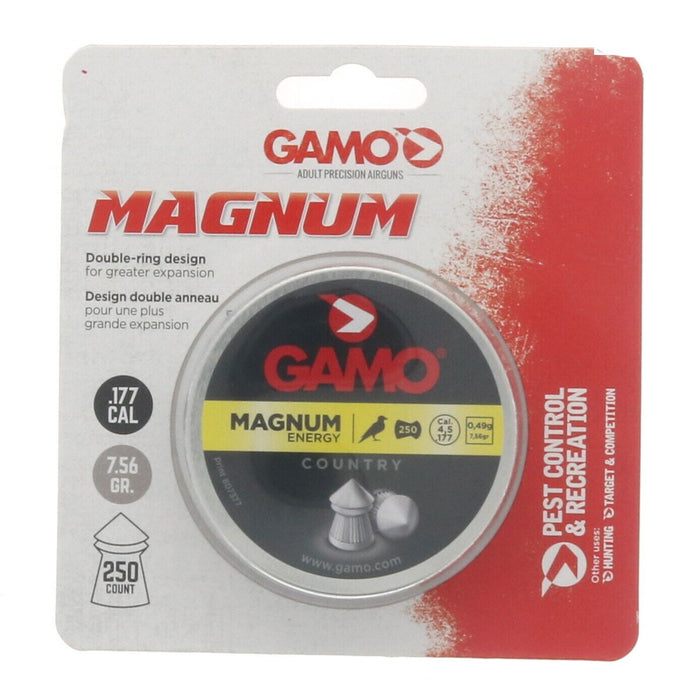 Gamo #6320224BT54 Magnum Pointed Pellets .177cal 250 Count