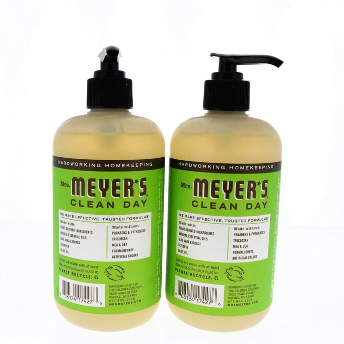 Mrs. Meyer's #891315 Clean Day Liquid Hand Washing Soap Apple Scent ~ 2-Pack