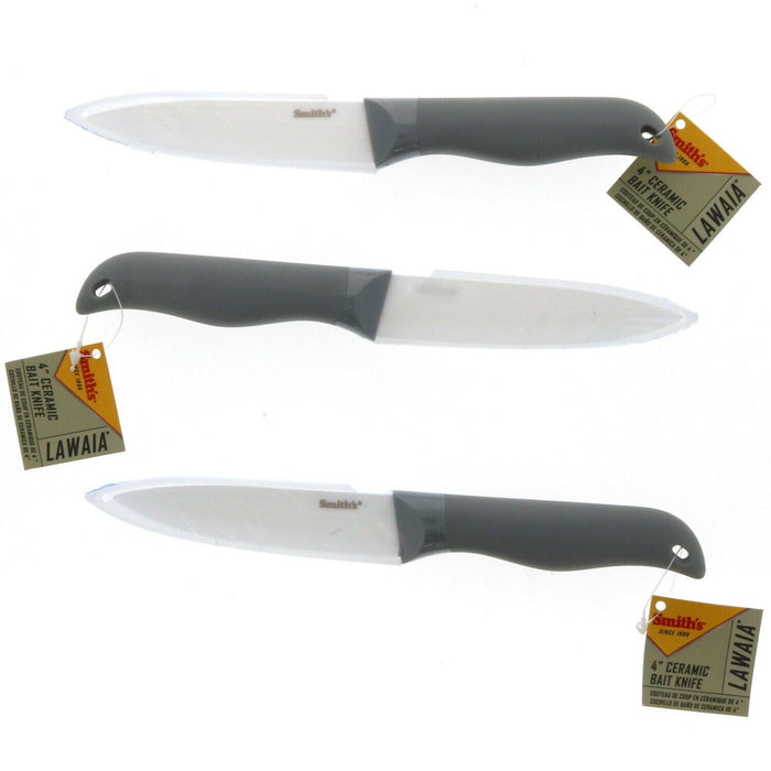 Smith's #51164 Ceramic Bait Knife 4" Fixed Blade ~ 3-Pack