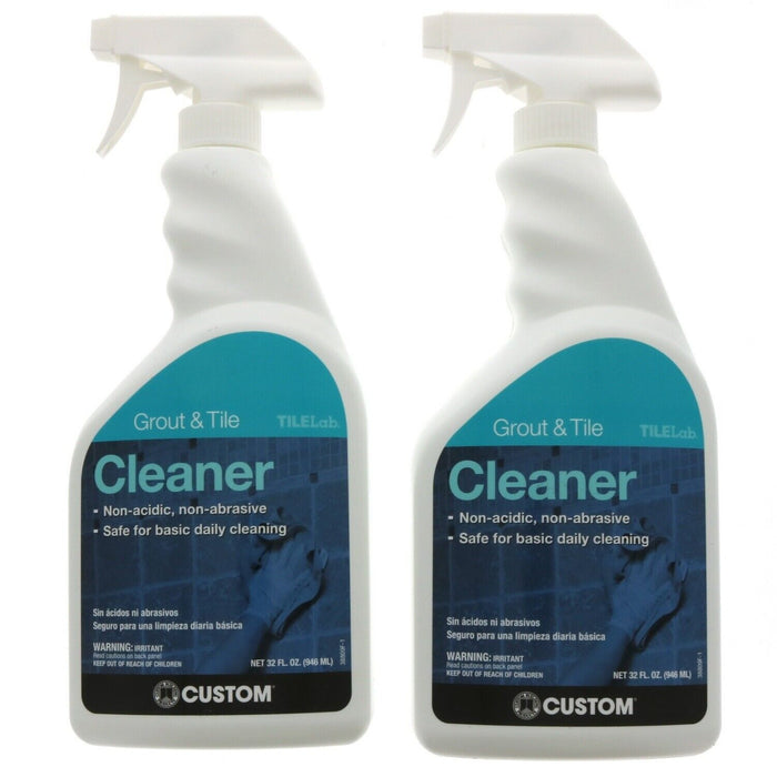 TileLab Grout & Tile Cleaner Spray Non-Acidic 32oz ~ 2-Pack