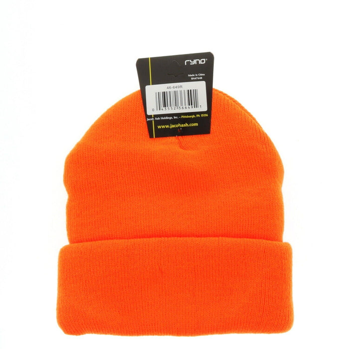 Ryno #46-649R Hi-Vis Orange Knit Beanie Hat Cap Hunting