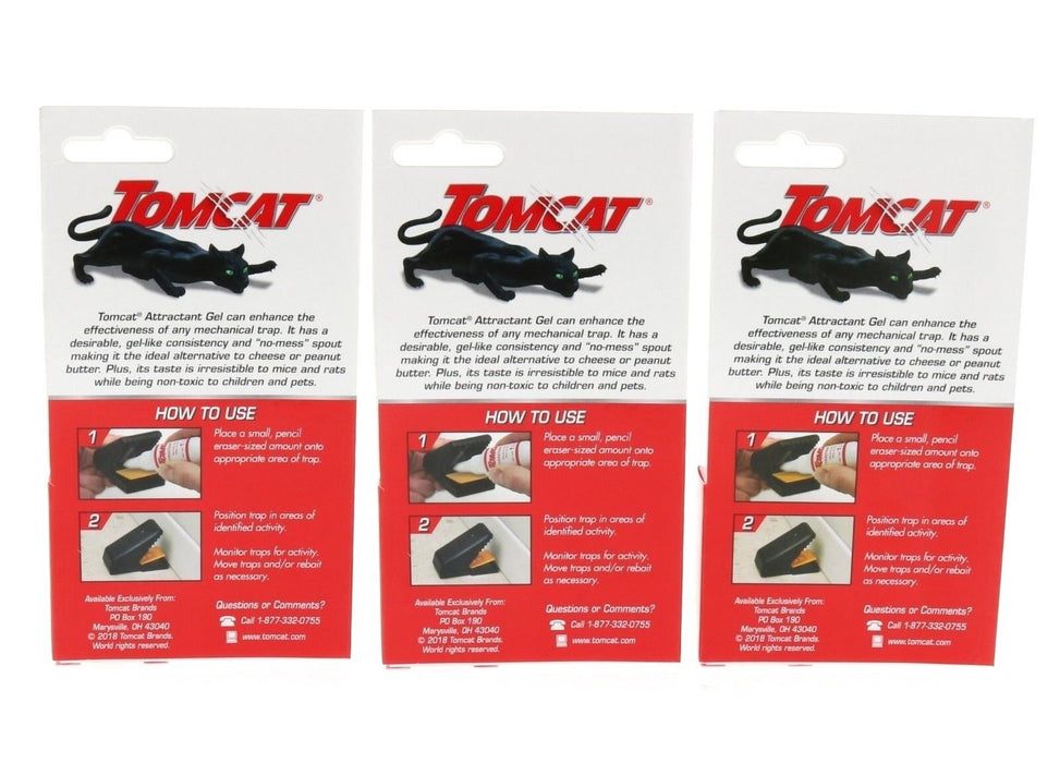 Tomcat #33901 Attractant Gel Mouse Rat Mice Bait Lure Gel ~ 3-Pack ~ 3oz Total