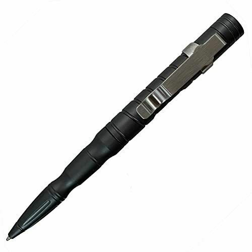 UZI #TACPEN9-GM Aluminum LED Light Pocket Clip Pen Glass Breaker ~ Gun Metal Gray