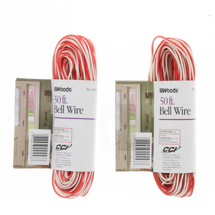 Woods #CL-2    50 ft  24/2 Bell Wire ~ 2-Pack