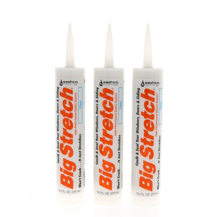 Sashco Big Stretch Acrylic Latex High Performance Caulking Sealant ~ 3-Pack ~ 31.5oz Total