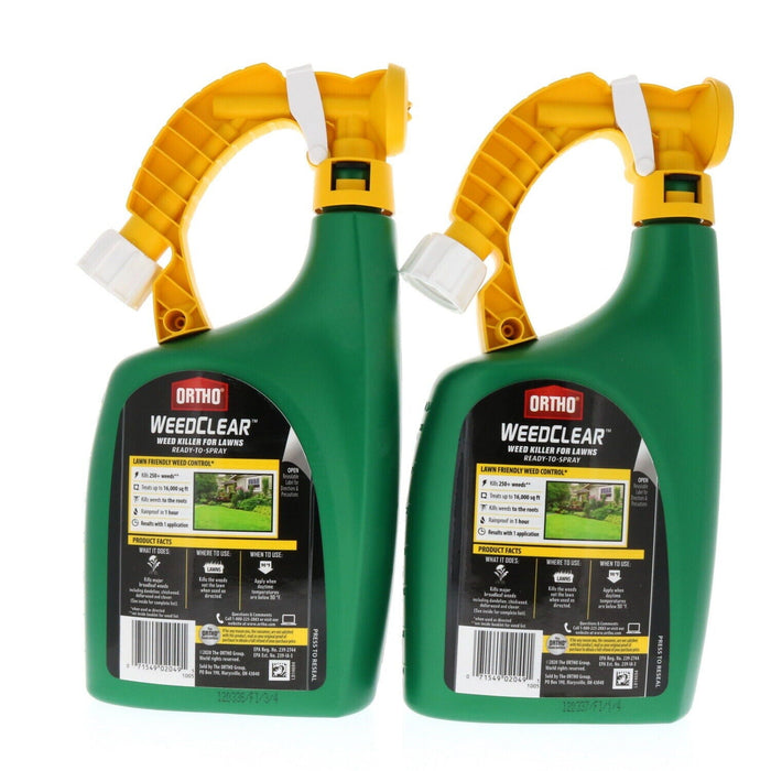 Ortho #0204910  WeedClear Weed Killer for Lawns Hose End 32oz ~ 2-Bottles