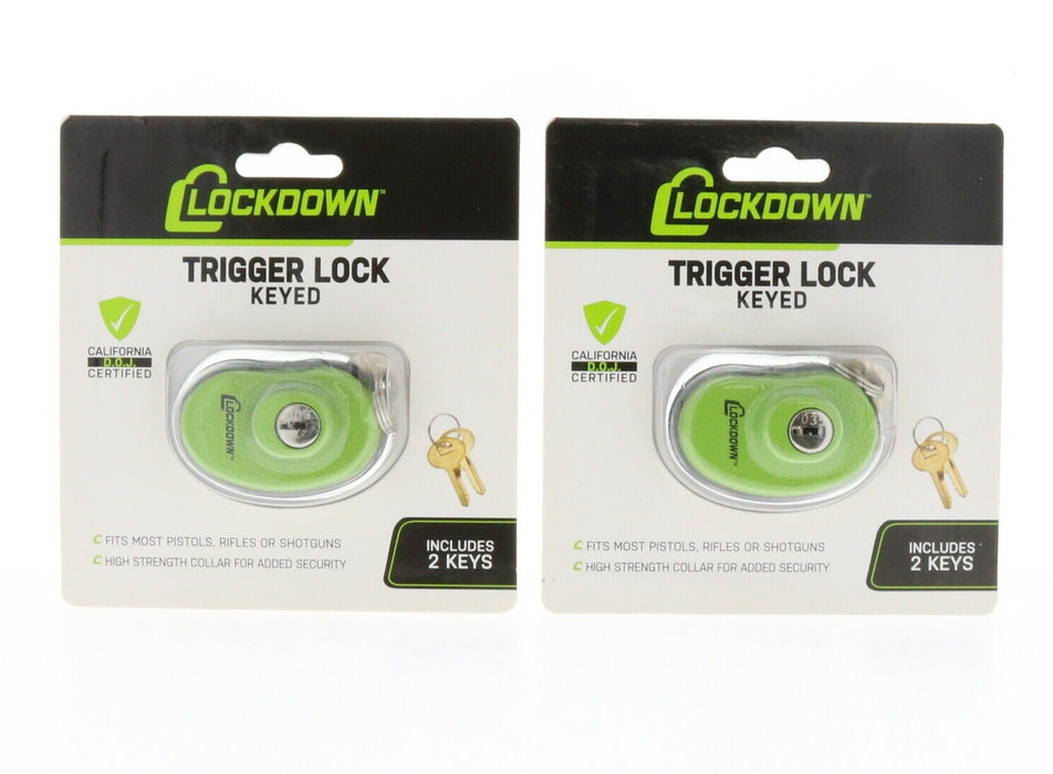 LockDown #1118824 Safety Keyed Trigger Gun Handgun Lock ~ 2-Pack