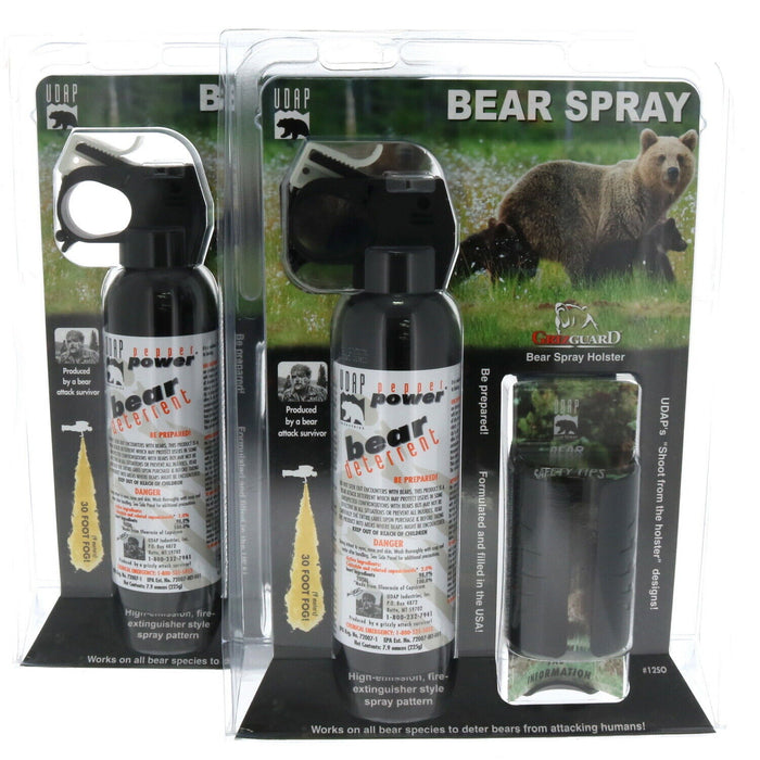 UDAP #12SO Pepper Power Bear Spray Repellent & Holster ~ 2-Pack