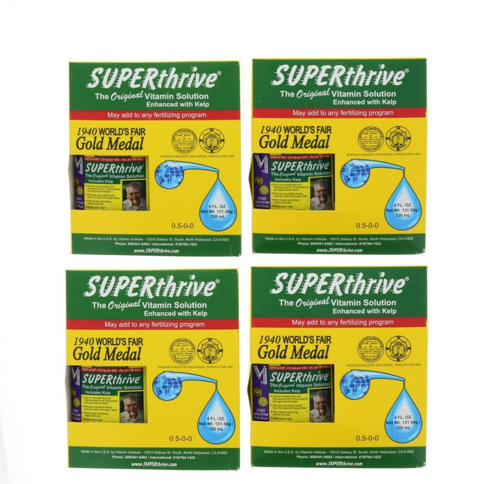 Superthrive #VI30148 The Essential Vitamin Solution Liquid Fertilizer ~ 4-Pack ~ 16 oz. Total