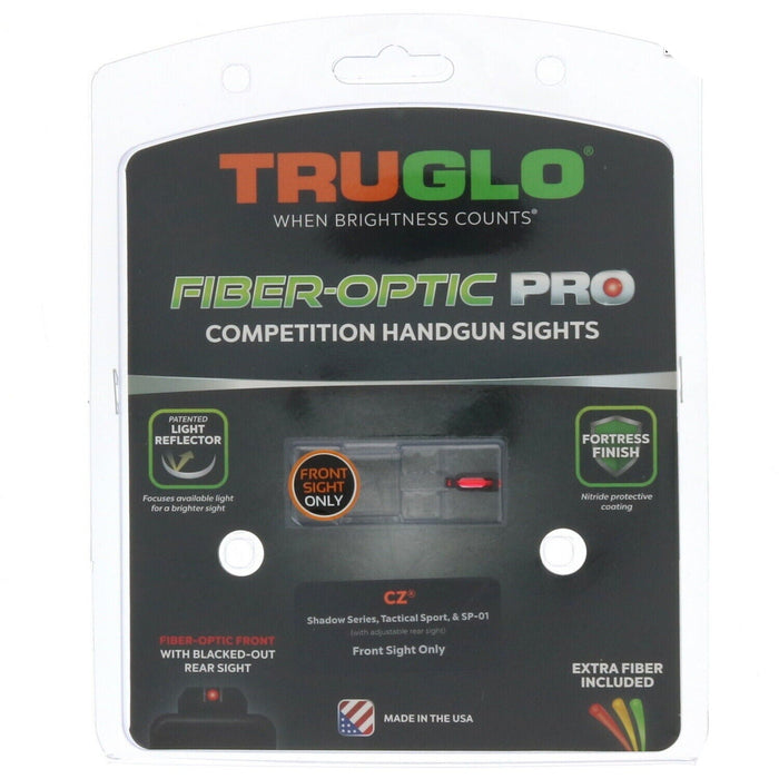 TruGlo #TG132CZS Fiber Optic Pro Competition Handgun Sights Front Sight