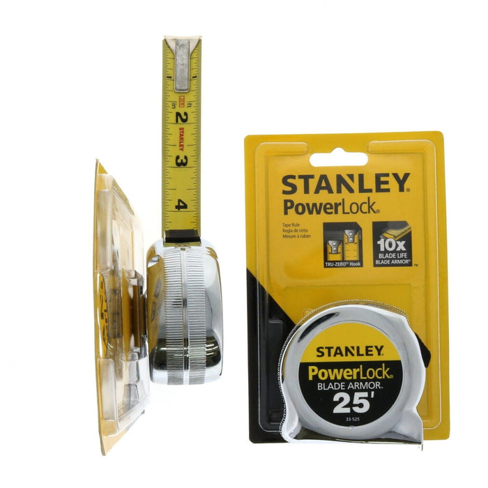 Stanley #33525 PowerLock 25' Tape Measure ~ 2 Pack