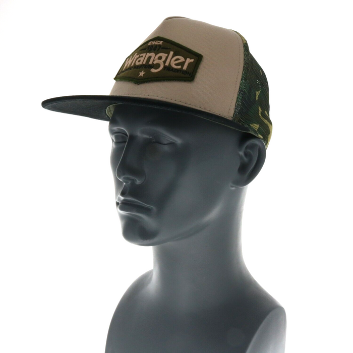 Wrangler #W13089703CA000 Logo Patch Mesh Camo Snapback Baseball Cap