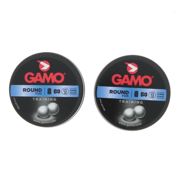 Gamo BBs   250 Count Round Ball Training Pellets .22Cal ~ 2-Pack ~ 500 Pellets Total