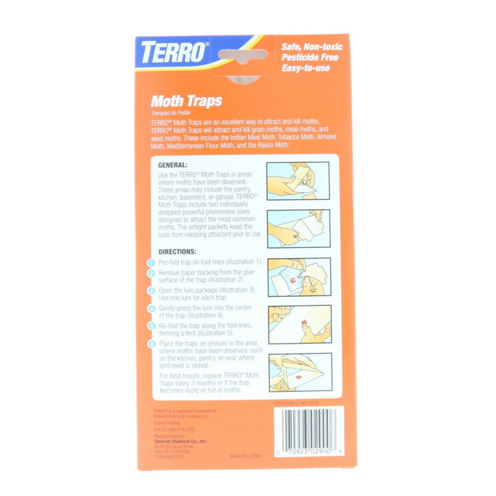 Terro #T2900 Non-Toxic Pantry Moth Glue Insect Traps ~ 8-Pack ~ 16 Traps Total