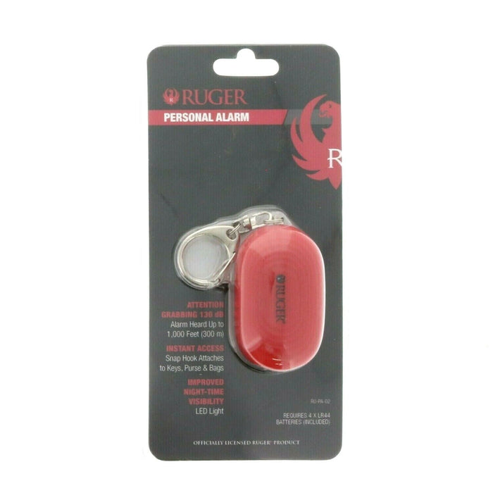 Ruger Self-Defense Personal Alarm Keychain with LED Light