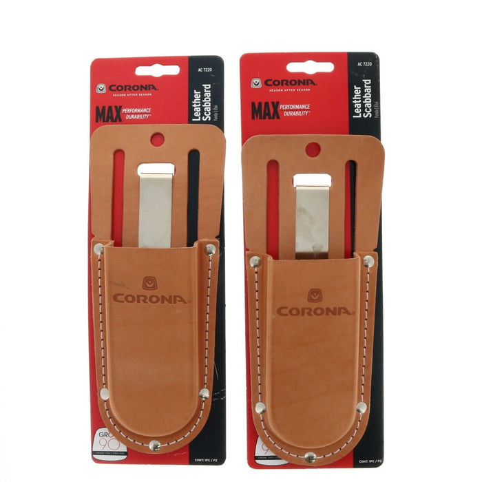 Corona #AC7220 Leather Scabbard Holster For Garden Pruner 5 inch ~ 2 Pack