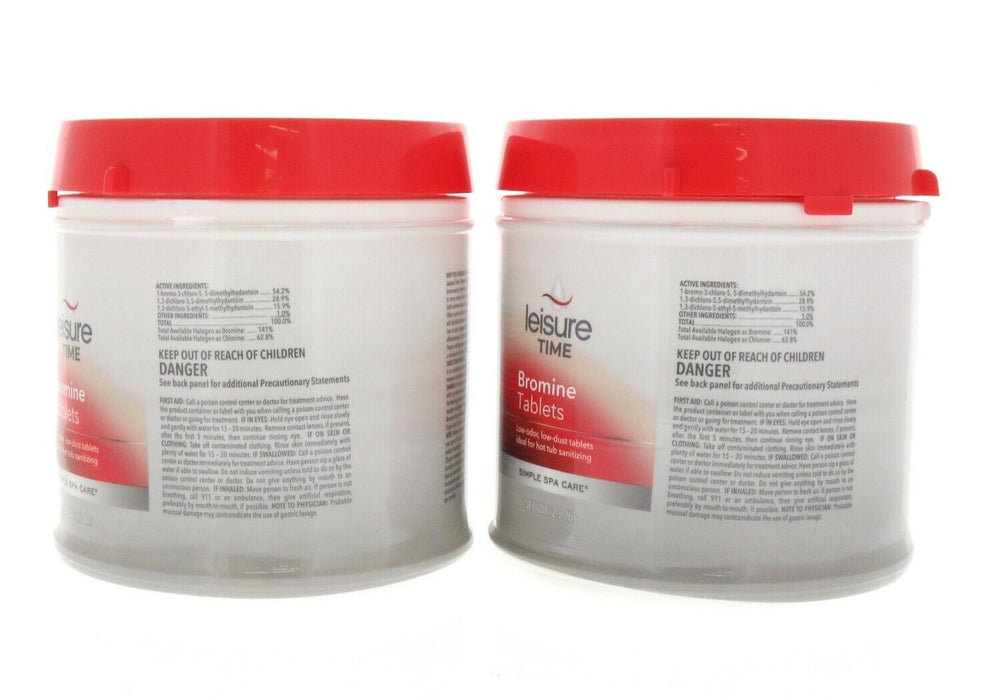 Leisure Time #5921487 Bromine Tablets Hot Tub Spa Care 2.2lbs ~ 2-Pack ~ 4.4lbs Total