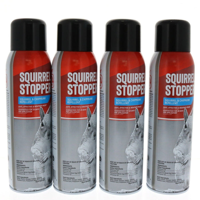 Messinas Chipmunk & Squirrel Repellent Spray 15oz ~ 4-Pack