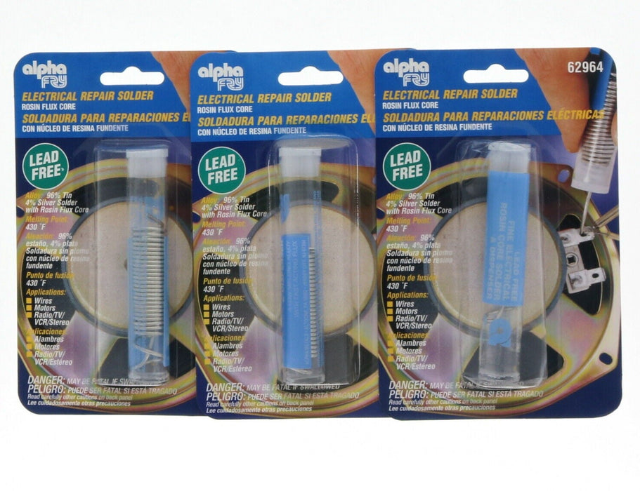 AlphaFry #62964 Electrical Repair Solder Rosin Flux Core ~ 3-Pack