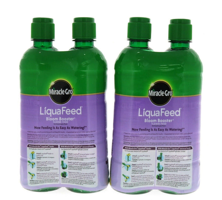 Miracle Gro LiquaFeed Bloom Booster Flower Food ~ 2 Pack ~ 64oz Total