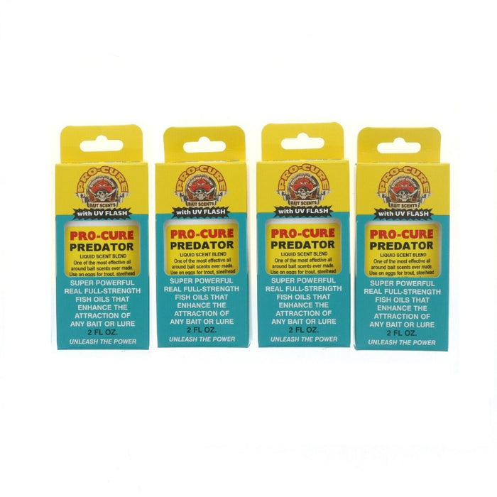 Pro-Cure Predator Oil Fishing Attractant ~ 4-Pack ~ 8oz Total