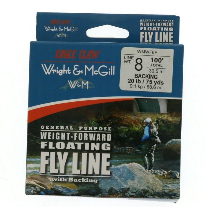 Eagle Claw #WMWF8F General Purpose Weight Forward Floating Fly Line 8lb 100ft