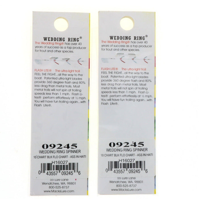 Mack's Lure #09245 Wedding Ring Spinner Fishing Lure 4' Leader ~ 2-Pack