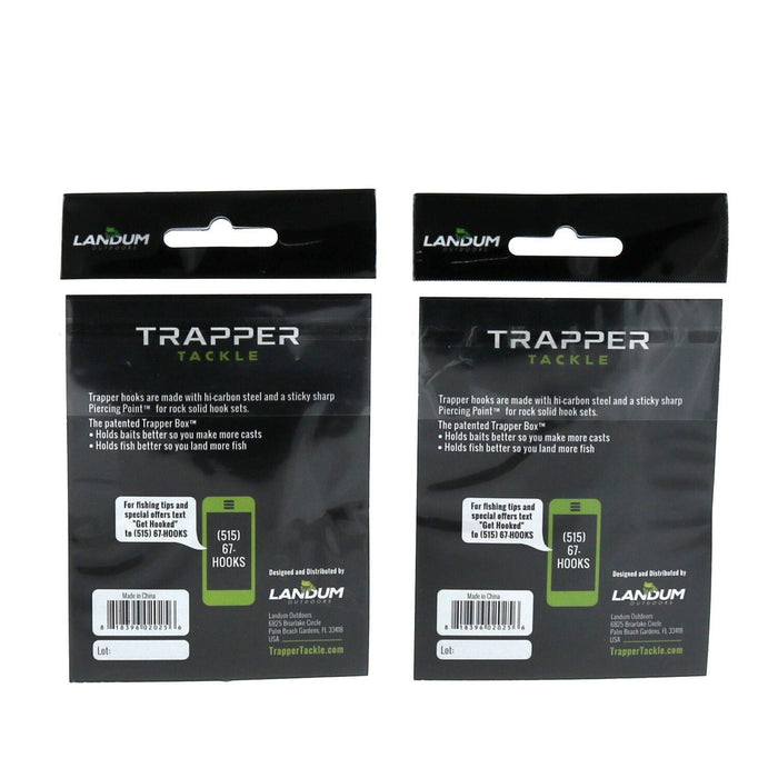 Trapper Tackle #30604 Drop Shot Live Bait Fishing Hooks #4 ~ 2-Pack ~ 12 Hooks Total