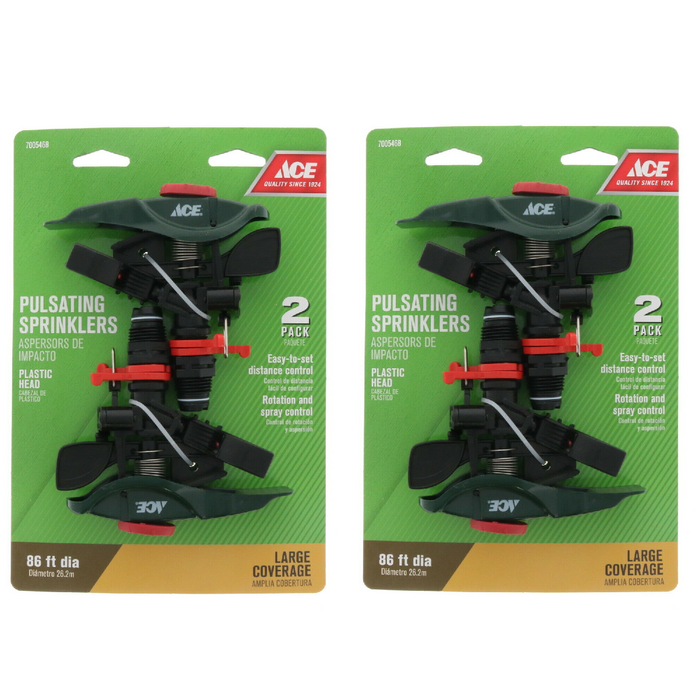 Ace Hardware #7005468 Pulsating Sprinklers ~ 2-Pack ~ 4 Sprinkler Heads Total