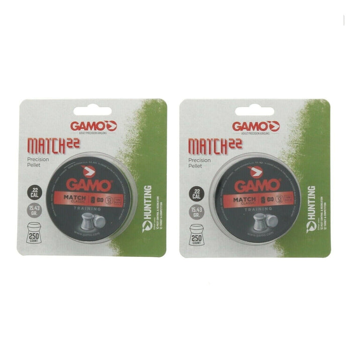 Gamo # 6320025654    Match .22 Caliber Flat Nose Pellets 250ct ~ 2-Pack